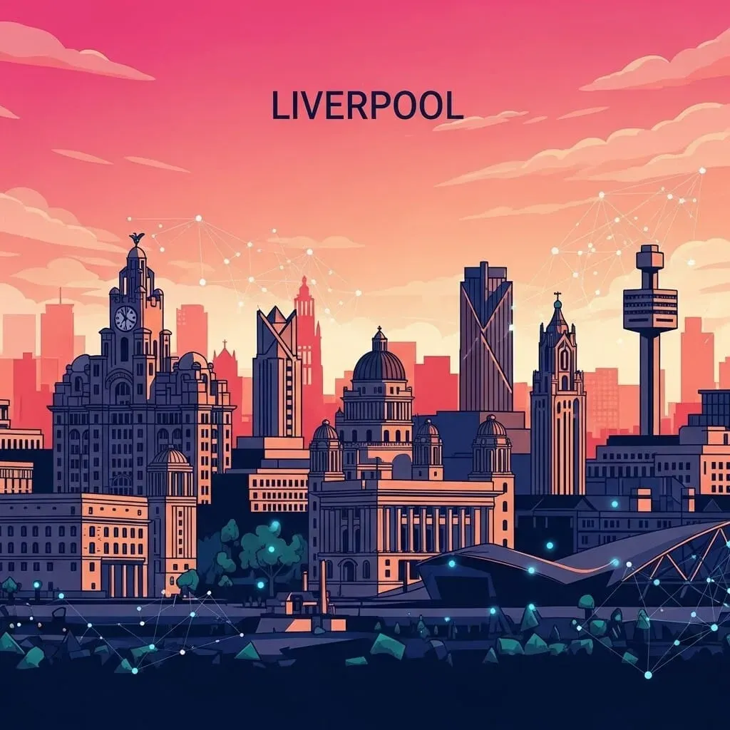 illustration of liverpool sky line