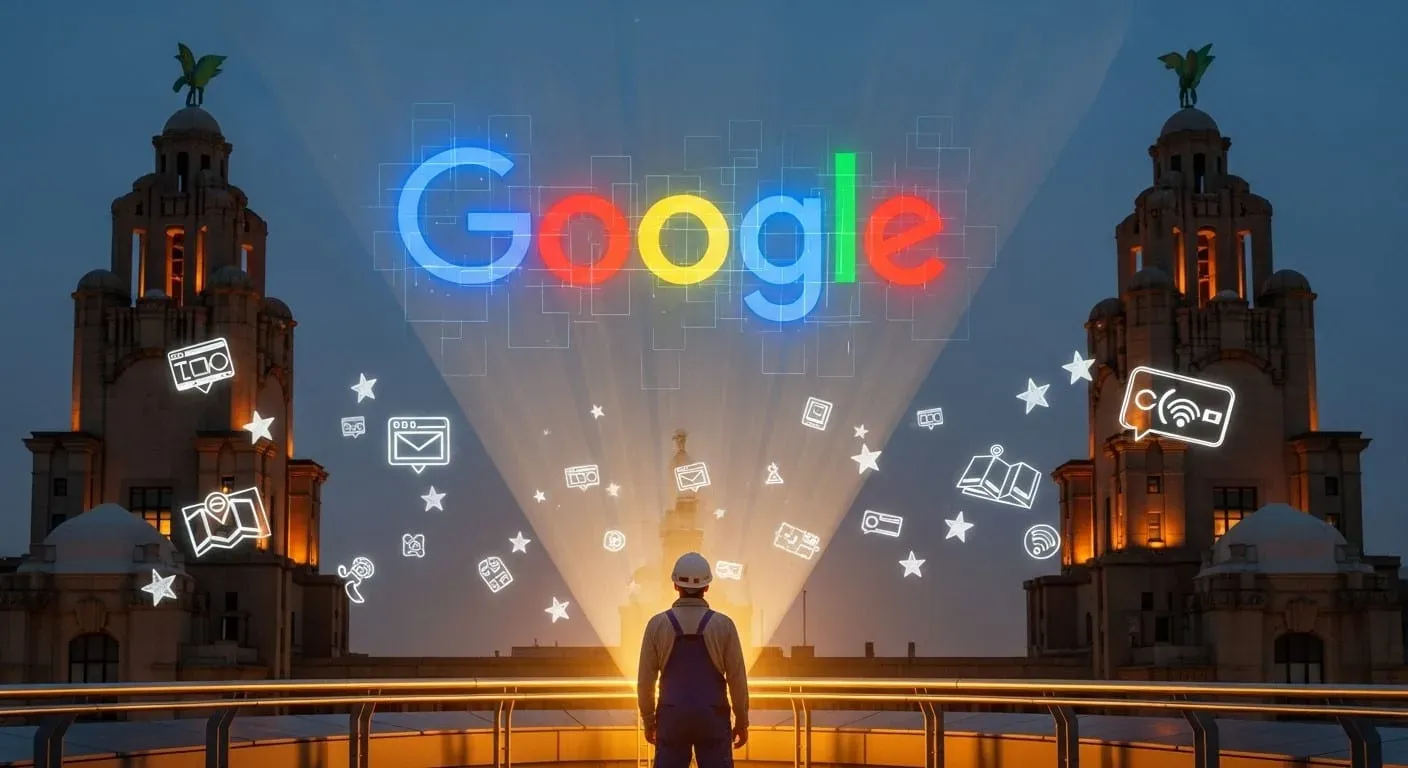 comparison infographic showing expensive agency upsells vs actual needs for liverpool small businesses