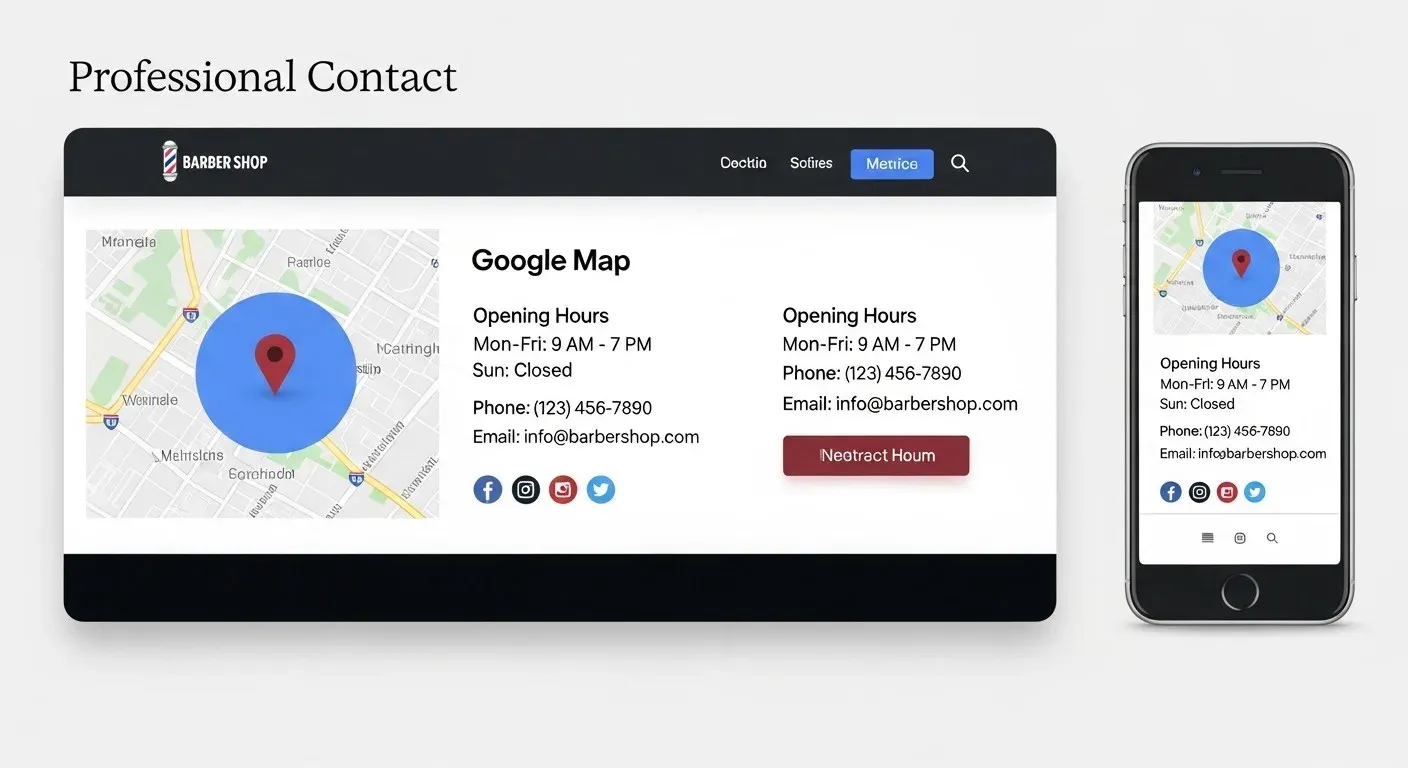 location & contact section