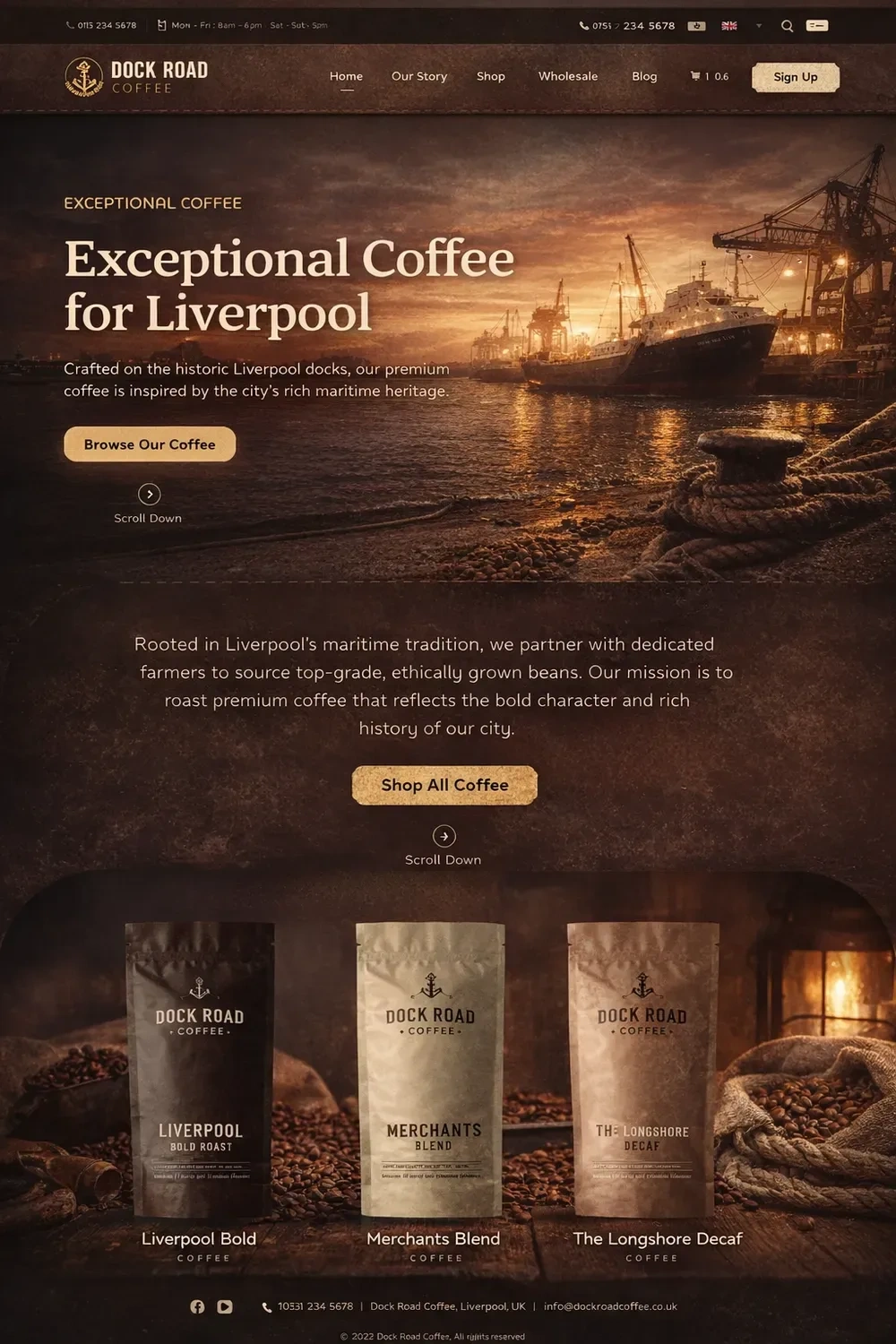 dock road coffee Design Mockup