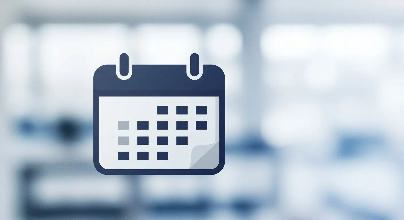 A calendar icon illustrating how regular blogging keeps a website fresh for Google