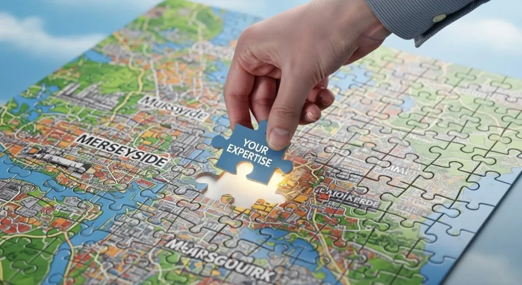 puzzle of map of merseyside