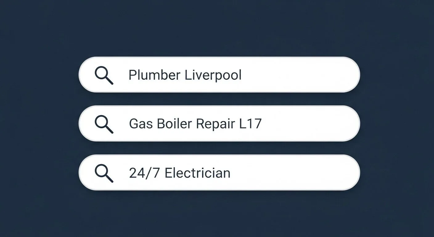 Illustration showing a business appearing in Google search results