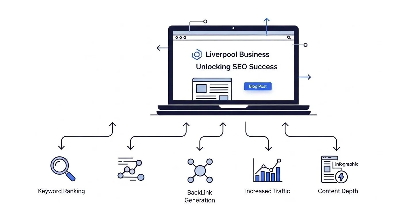 Icon representing how blogging builds business expertise and trust for Liverpool companies