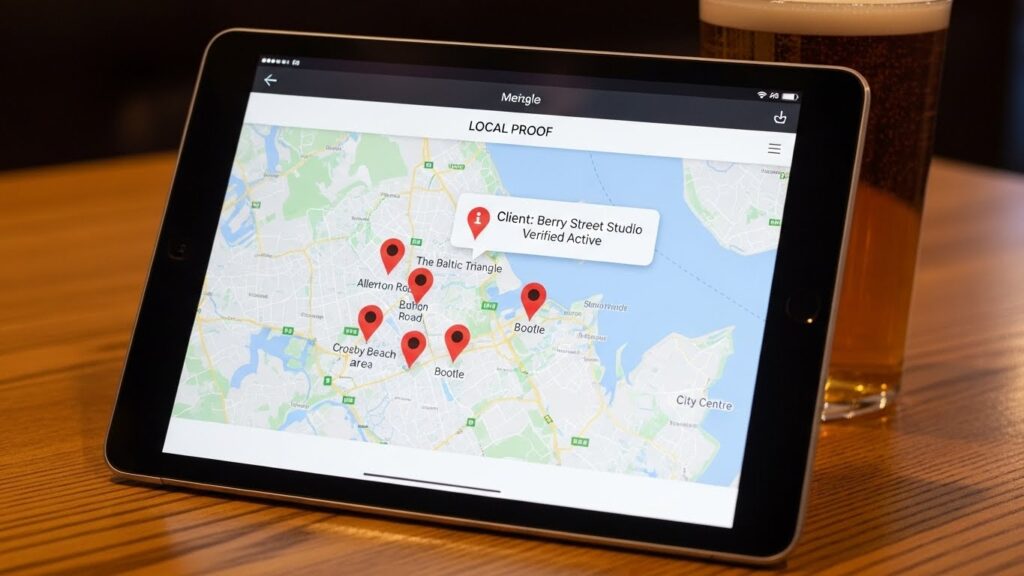 Blog post image of liverpool map with clients.