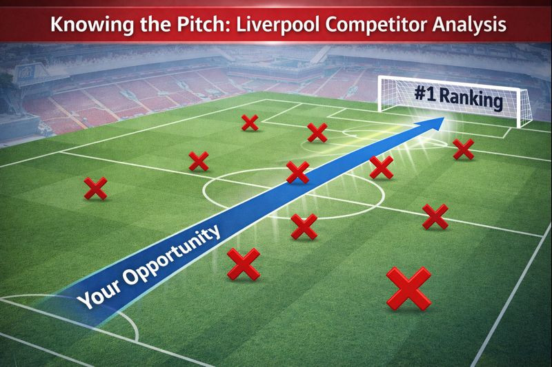 ChatGPT Image Jan 24, 2026, 05_42_41 PM Football strategy metaphor for SEO competitor analysis, showing how to break through to #1 ranking against Liverpool rivals.